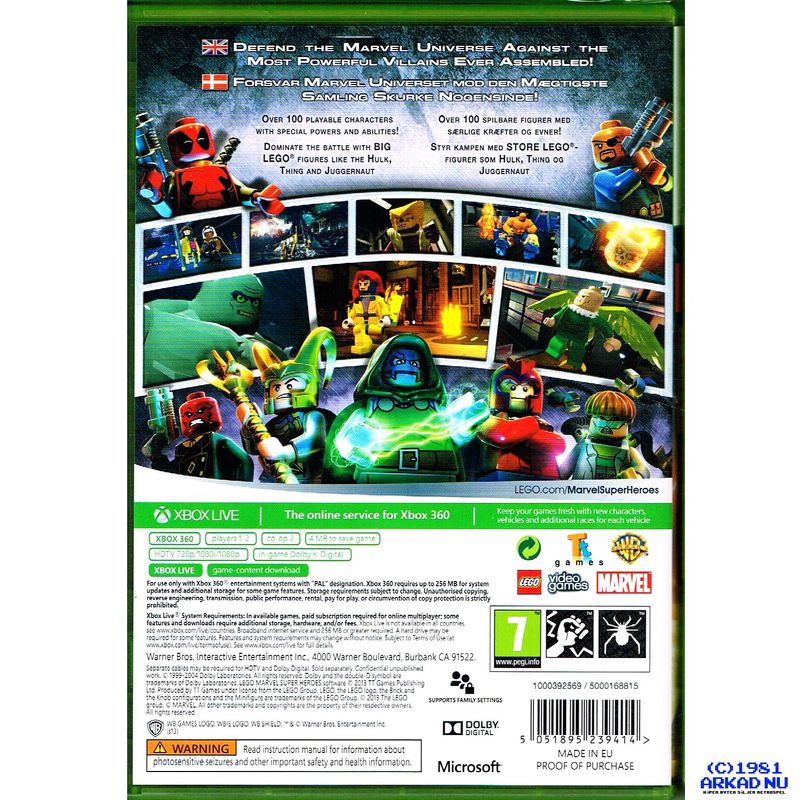 LEGO MARVEL SUPER HEROES XBOX 360