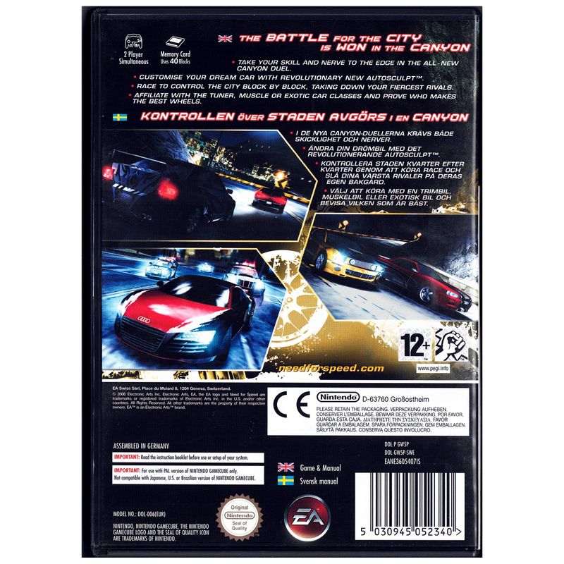NEED FOR SPEED CARBON GAMECUBE