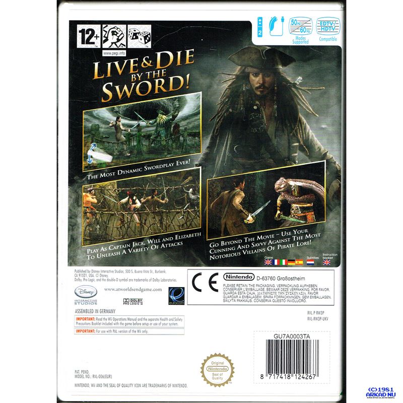 PIRATES OF THE CARIBBEAN AT THE WORLDS END WII