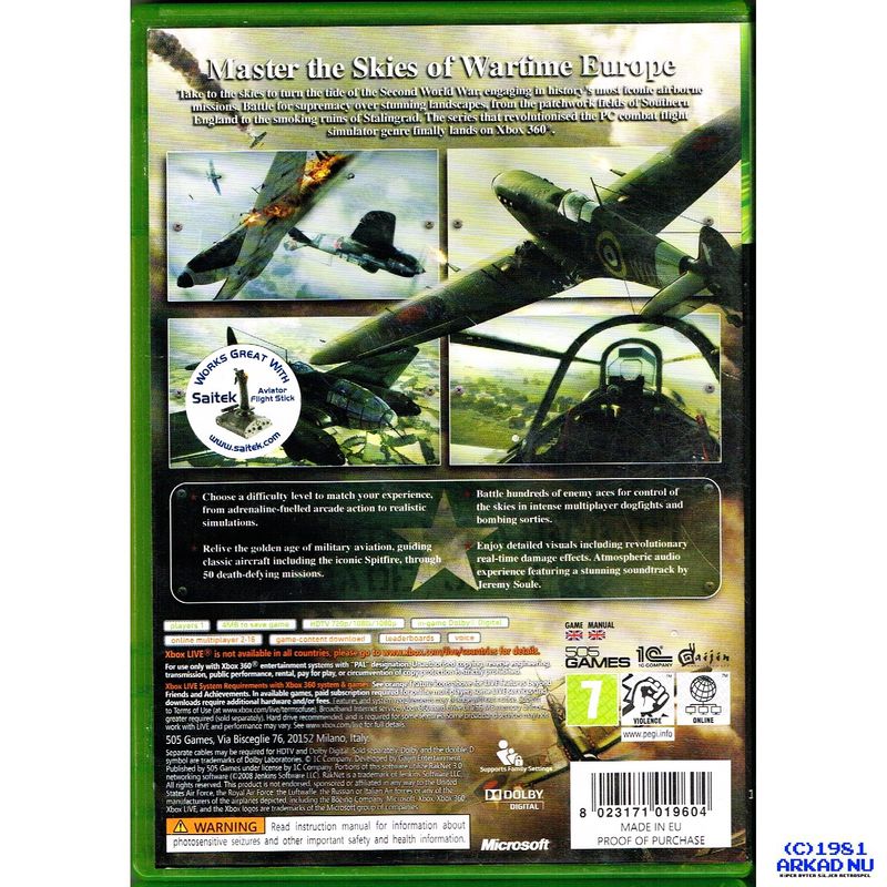 IL 2 STURMOVIK BIRDS OF PREY XBOX 360