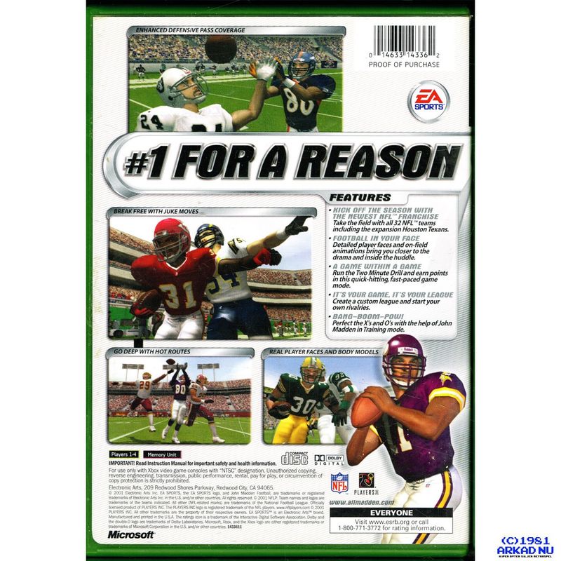 MADDEN NFL 2002 XBOX NTSC USA