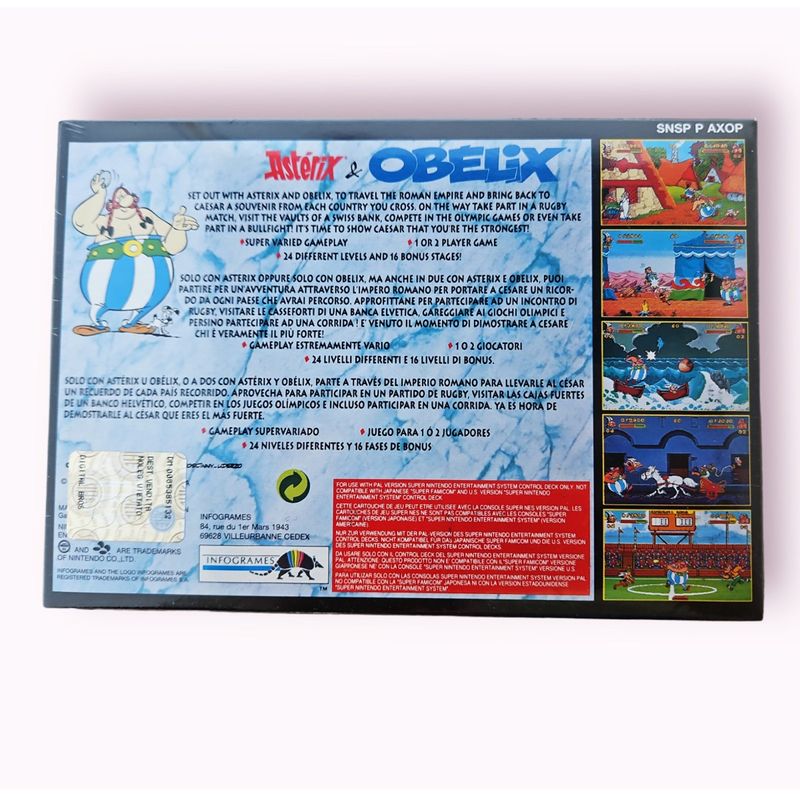 ASTERIX & OBELIX SNES NYTT INPLASTAD