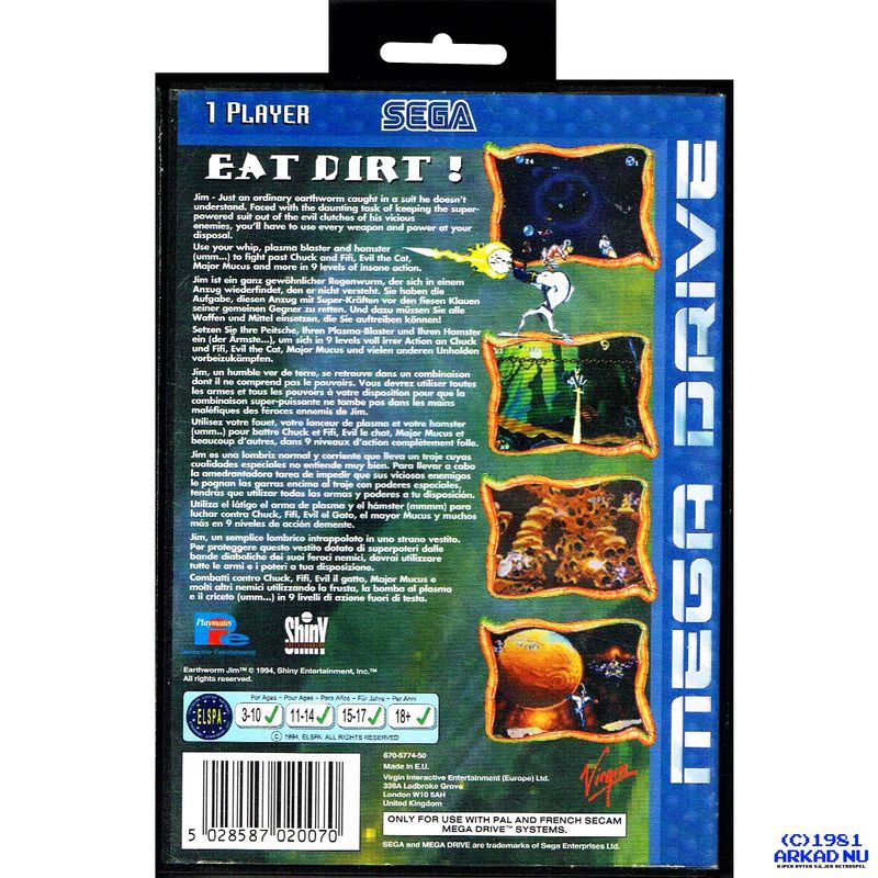 EARTHWORM JIM MEGADRIVE