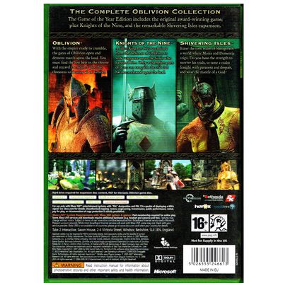 THE ELDER SCROLLS IV OBLIVION GAME OF THE YEAR EDITION XBOX 360