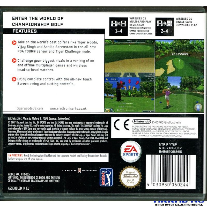 TIGER WOODS PGA TOUR 08 DS