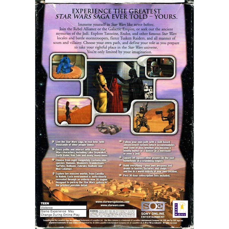 STAR WARS GALAXIES AN EMPIRE DIVIDED PC