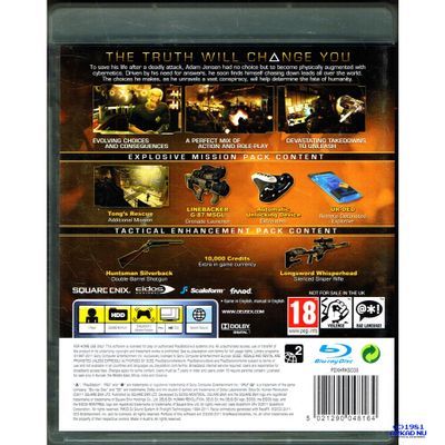 DEUS EX HUMAN REVOLUTION NORDIC ED PS3