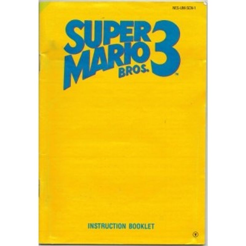 SUPER MARIO BROS 3 MANUAL NES SCN