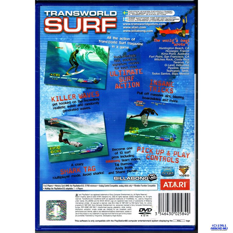 TRANSWORLD SURF PS2