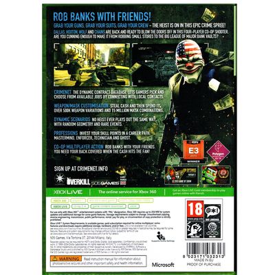 PAYDAY 2 XBOX 360