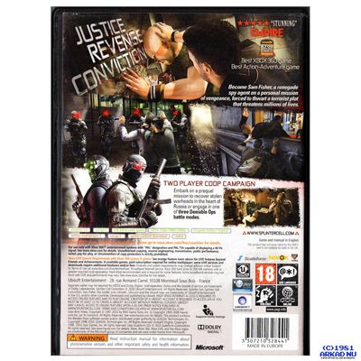 TOM CLANCY'S SPLINTER CELL CONVICTION XBOX 360