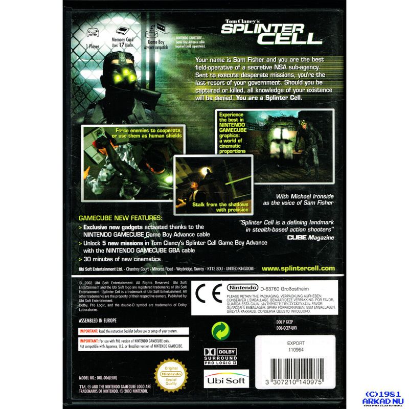 SPLINTER CELL GAMECUBE