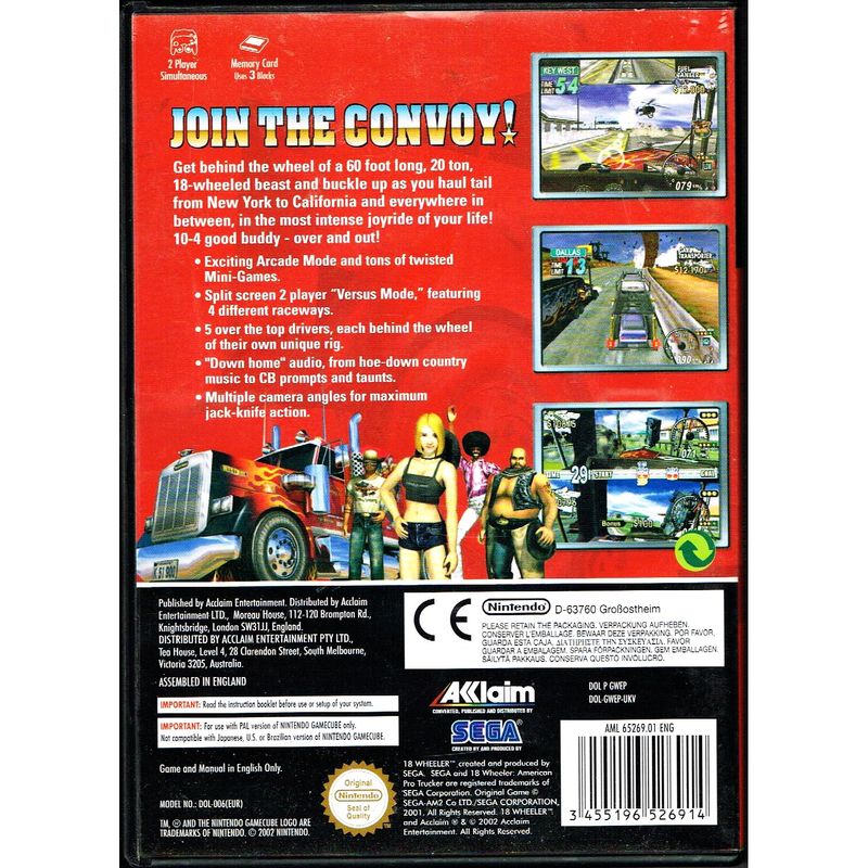 18 WHEELER GAMECUBE