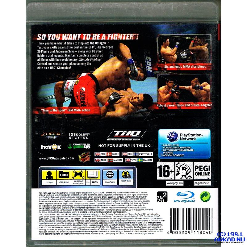 UFC 2009 UNDISPUTED 2009 PS3