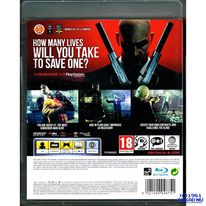 HITMAN ABSOLUTION PS3