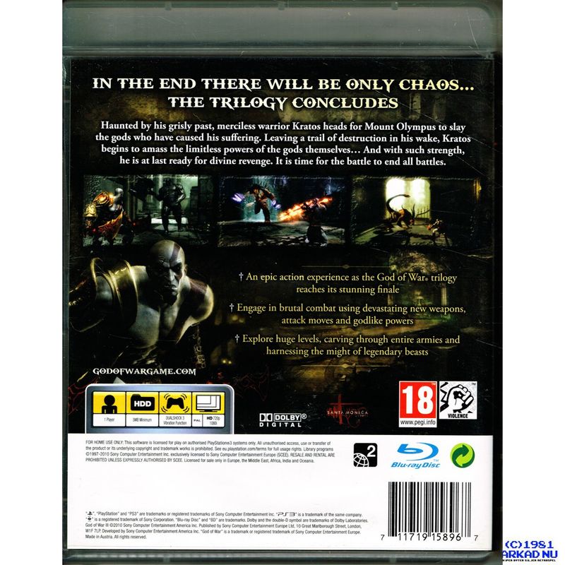 GOD OF WAR III PS3