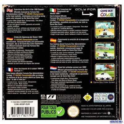 F1 RACING CHAMPIONSHIP GAMEBOY COLOR