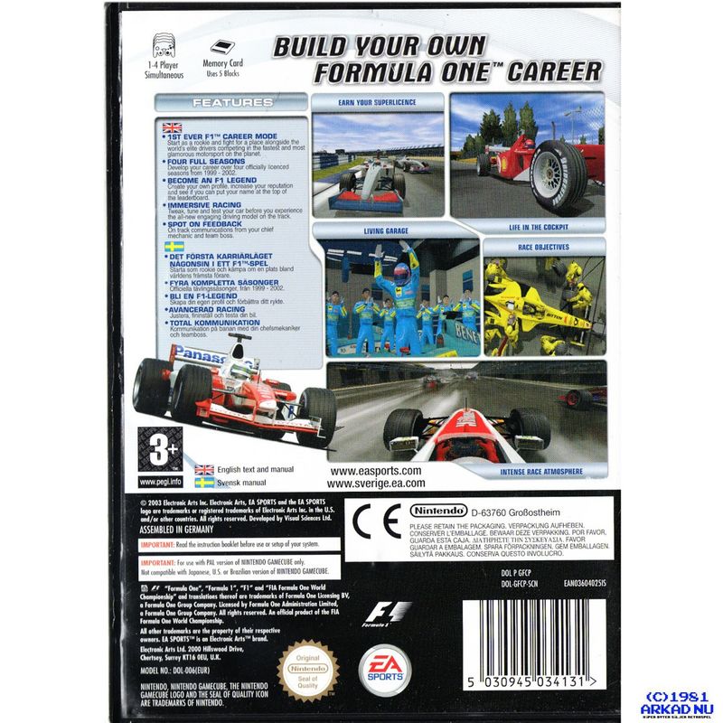 F1 CAREER CHALLENGE GAMECUBE