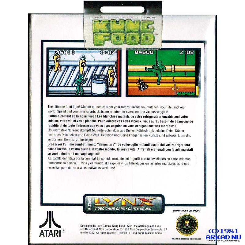 KUNG FOOD ATARI LYNX