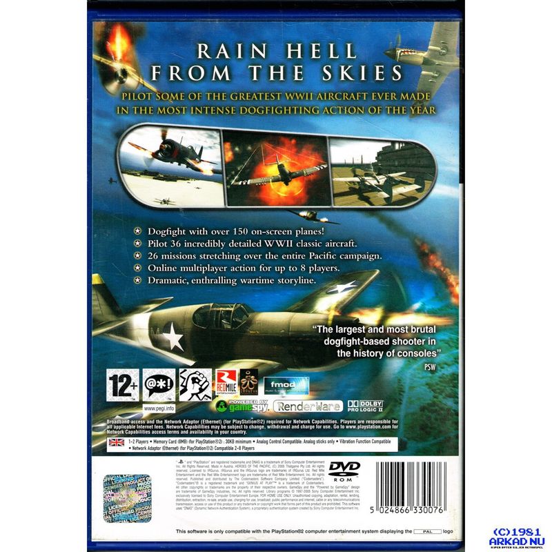 HEROES OF THE PACIFIC PS2