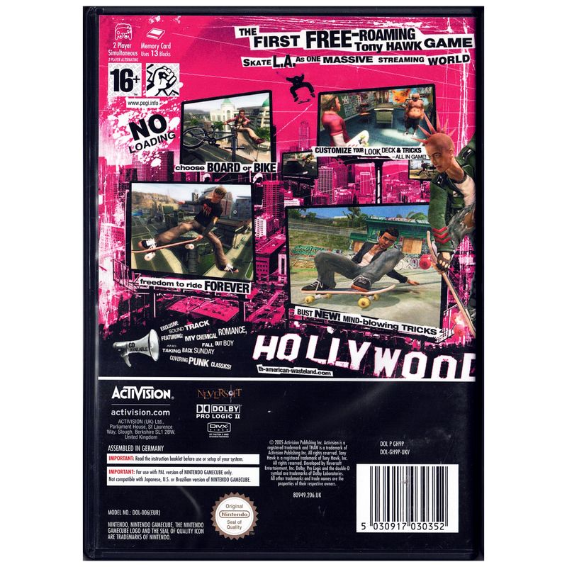 TONY HAWKS AMERICAN WASTELAND GAMECUBE