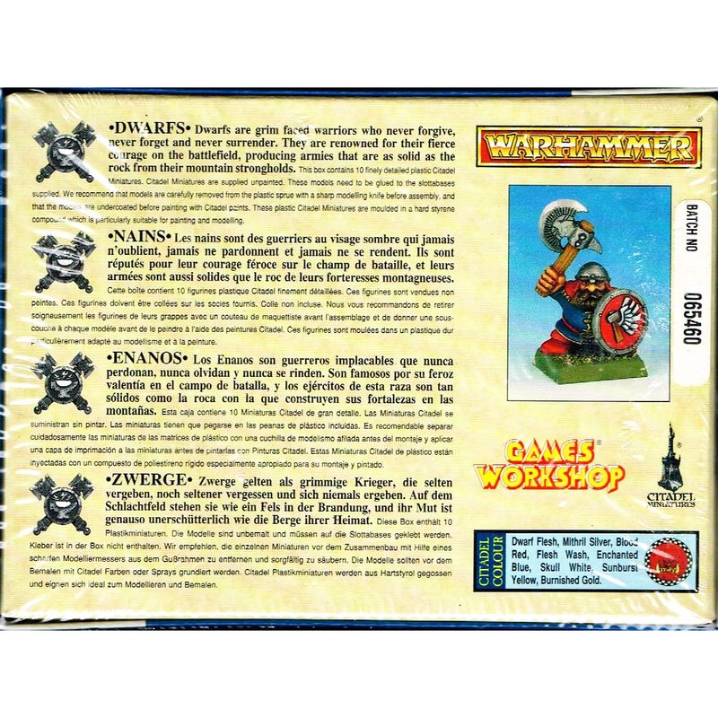 DWARFS WARHAMMER GAMES WORKSHOP 1994