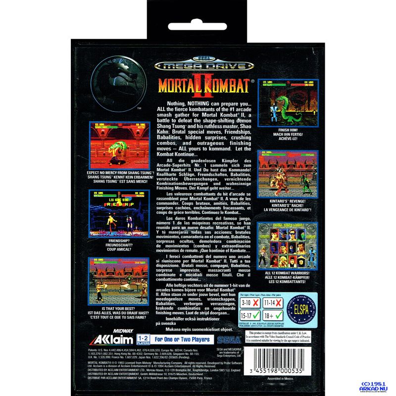 MORTAL KOMBAT II MEGADRIVE
