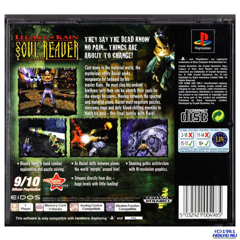 LEGACY OF KAIN SOUL REAVER HOLOGRAM PS1