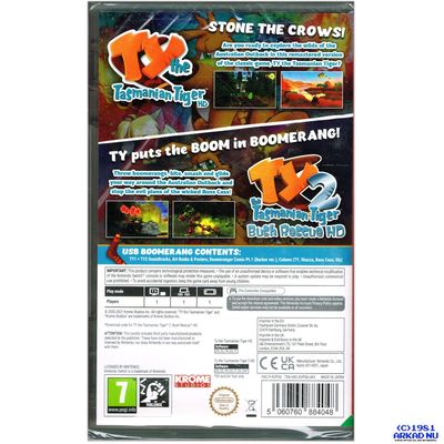 TY THE TASMANIAN TIGER HD + TY THE TASMANIAN TIGER 2 BUSH RESCUE HD SWITCH