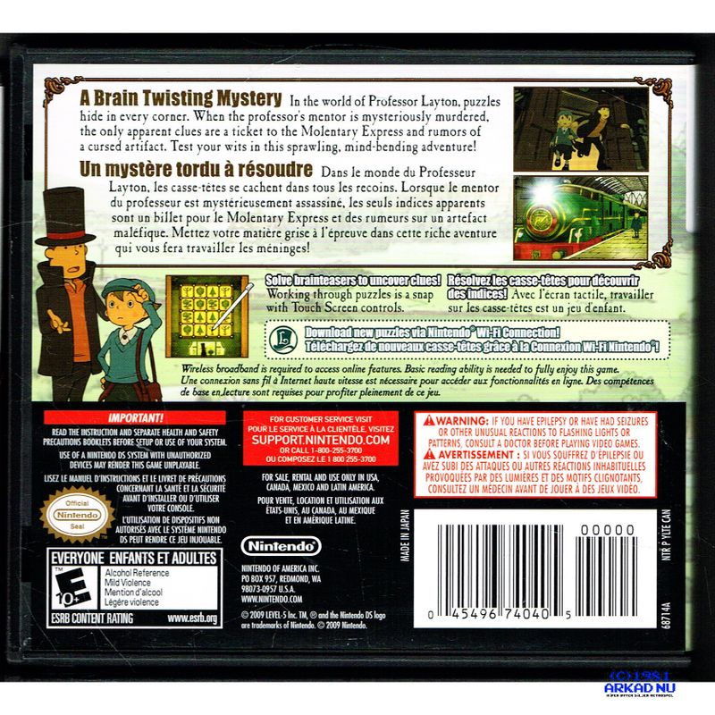 PROFESSOR LAYTON AND THE DIABOLICAL BOX DS