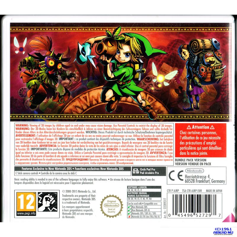 THE LEGEND OF ZELDA MAJORAS MASK 3D 3DS