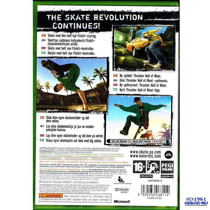 SKATE 2 XBOX 360