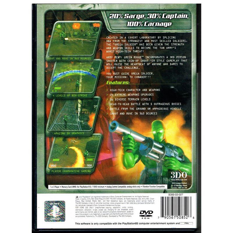 ARMY MEN GREEN ROGUE PS2