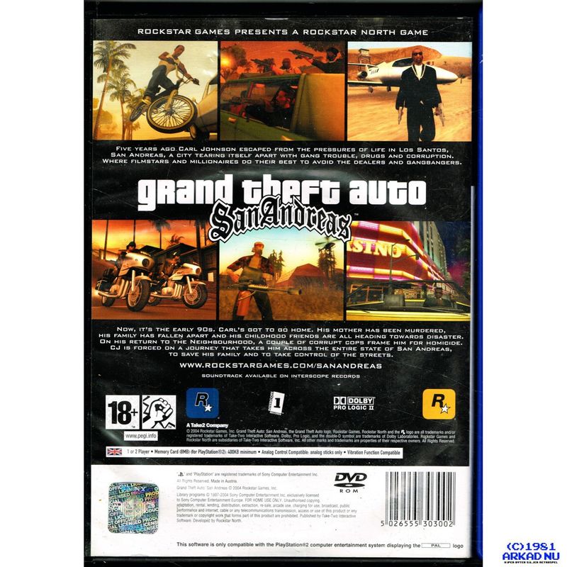 GRAND THEFT AUTO SAN ANDREAS PS2