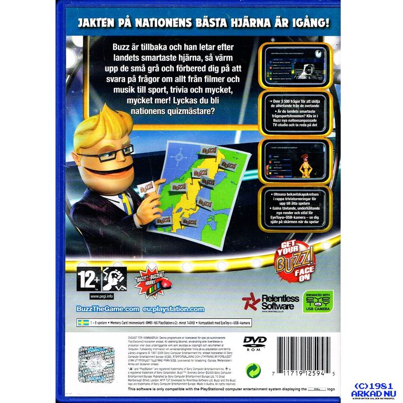 BUZZ SVENSKA GENIER PS2