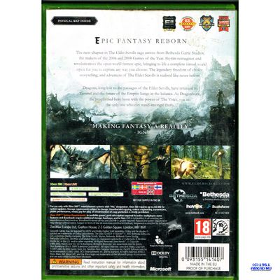 SKYRIM ELDER SCROLLS 5 XBOX 360