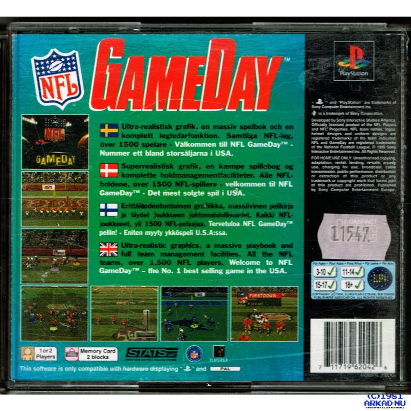 NFL GAMEDAY PS1