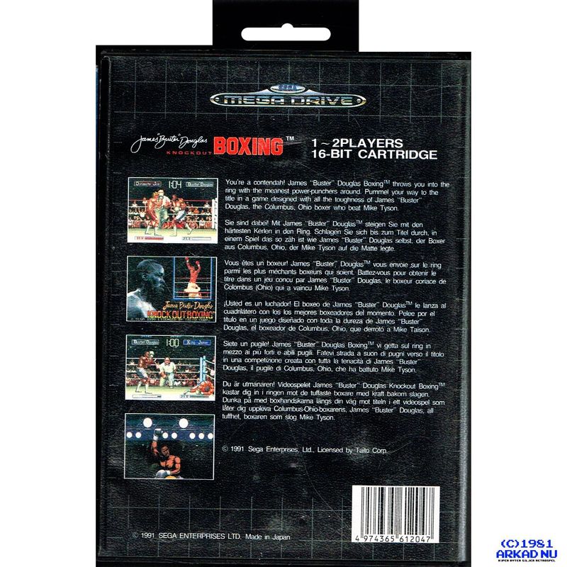 JAMES BUSTER DOUGLAS KNOCKOUT BOXING MEGADRIVE