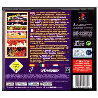 ARCADES GREATEST HITS THE ATARI COLLECTION 1 PS1