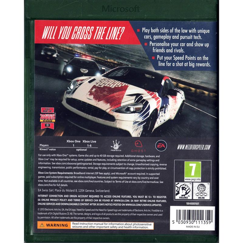 NEED FOR SPEED RIVALS XBOX ONE