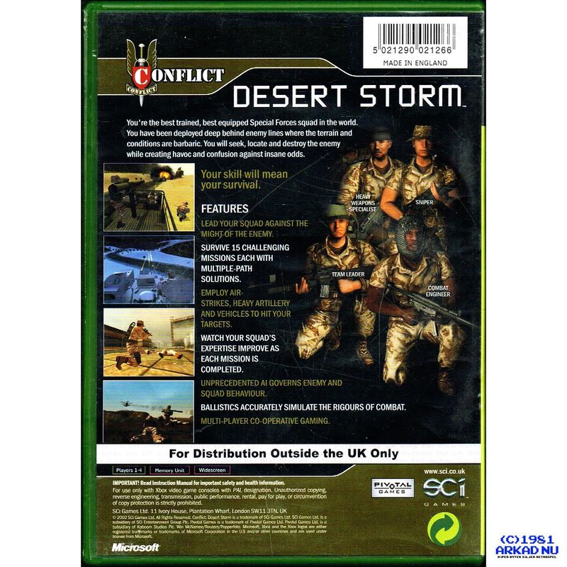 CONFLICT DESERT STORM XBOX