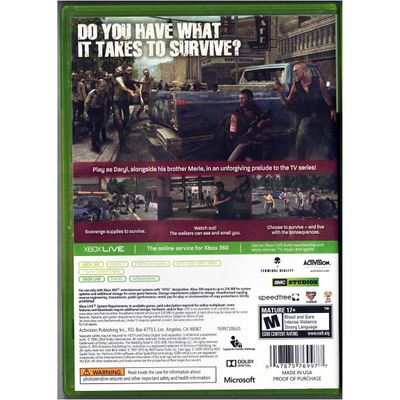 THE WALKING DEAD SURVIVAL INSTINCT XBOX 360 NTSC USA