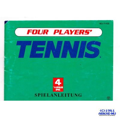 FOUR PLAYERS TENNIS NES