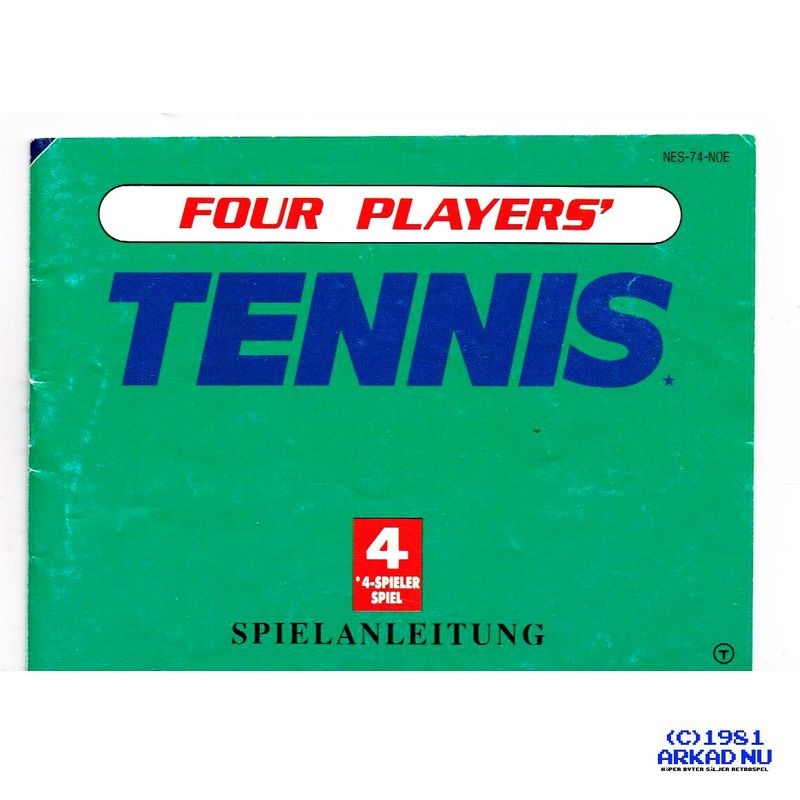 FOUR PLAYERS TENNIS NES