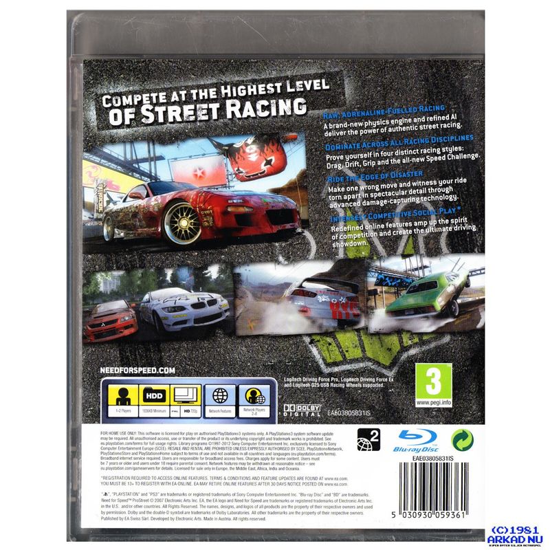 NEED FOR SPEED PRO STREET PS3