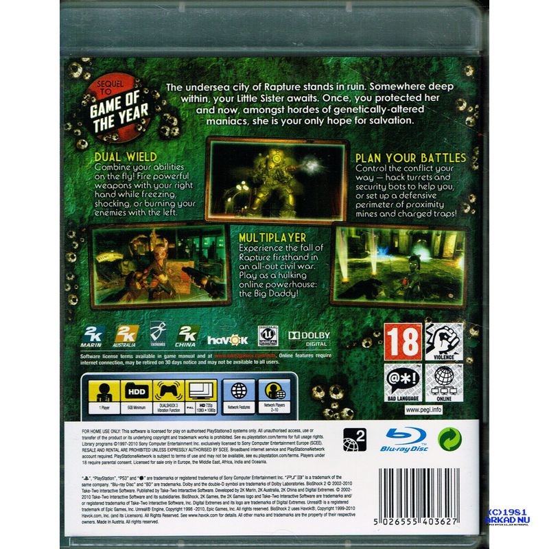 BIOSHOCK 2 PS3