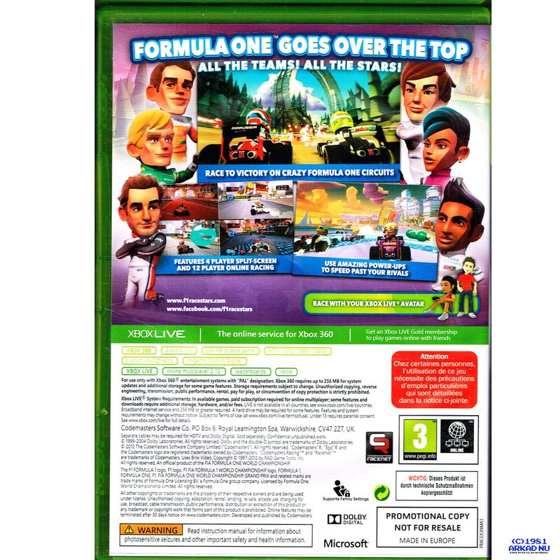 F1 RACE STARS XBOX 360 PROMO