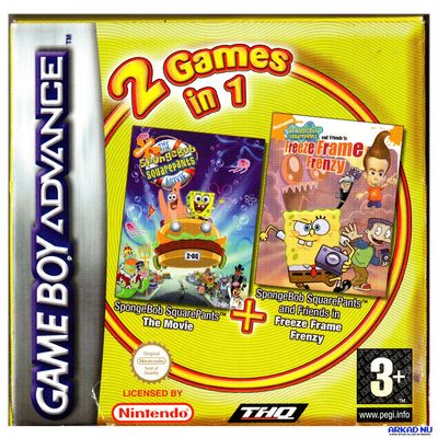 SPONGEBOB SQUAREPANTS THE MOVIE + FREEZE FRAME FRENZY GAMEBOY ADVANCE