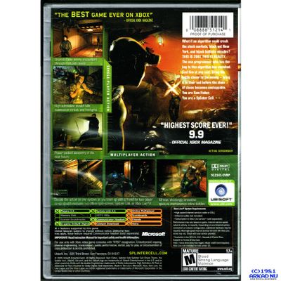 TOM CLANCY'S SPLINTER CELL CHAOS THEORY XBOX NTSC USA