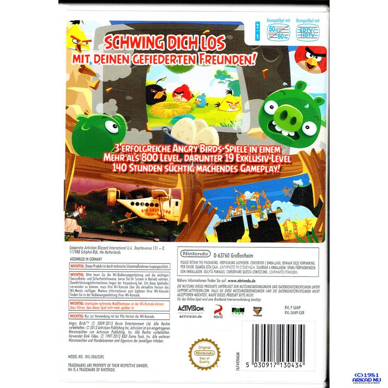 ANGRY BIRDS TRILOGY WII TYSK